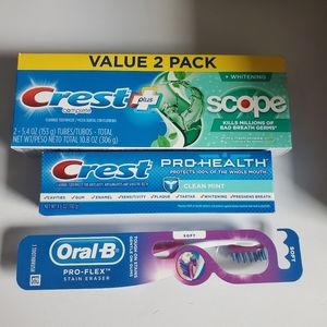 Crest toothpaste and Oral B toothbrush bundle Brand New